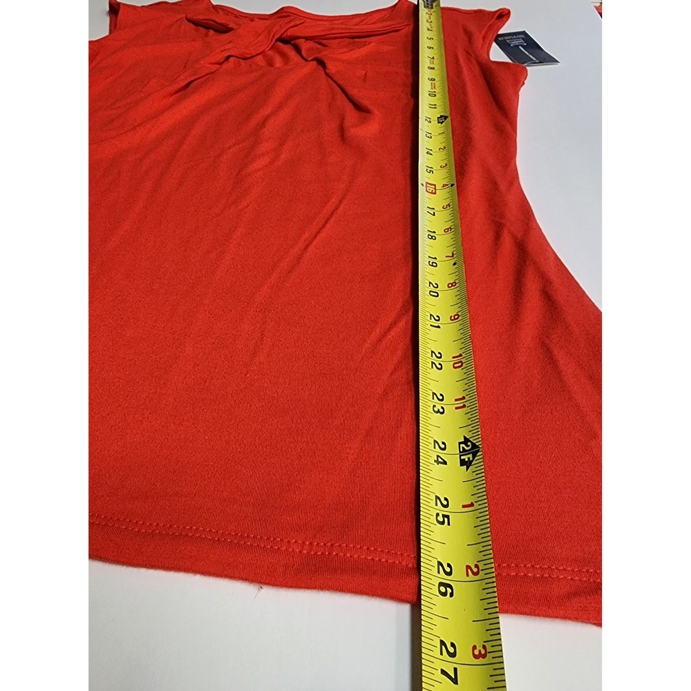 INC International Concepts Loving Red Twist Neck Keyhole Sleeveless Top Sz L NWT - Picture 9 of 9